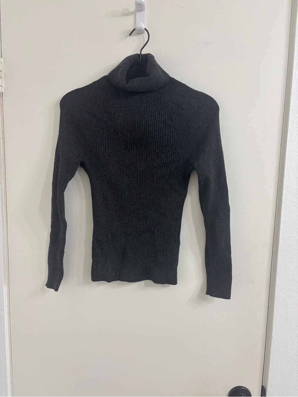 Banana Republic Dark Gray Ribbed Turtleneck Sweater